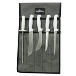 Sicut Sicut 4 Knife + Steel All purpose Butchering Package Glow handles in Canvas Roll