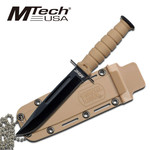 M-Tech USA MTech USA USMC Style Neck Knife Desert Tan