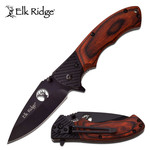 Elk Ridge Elk Ridge Drop Point Linerlock Timber Handle Folding Knife