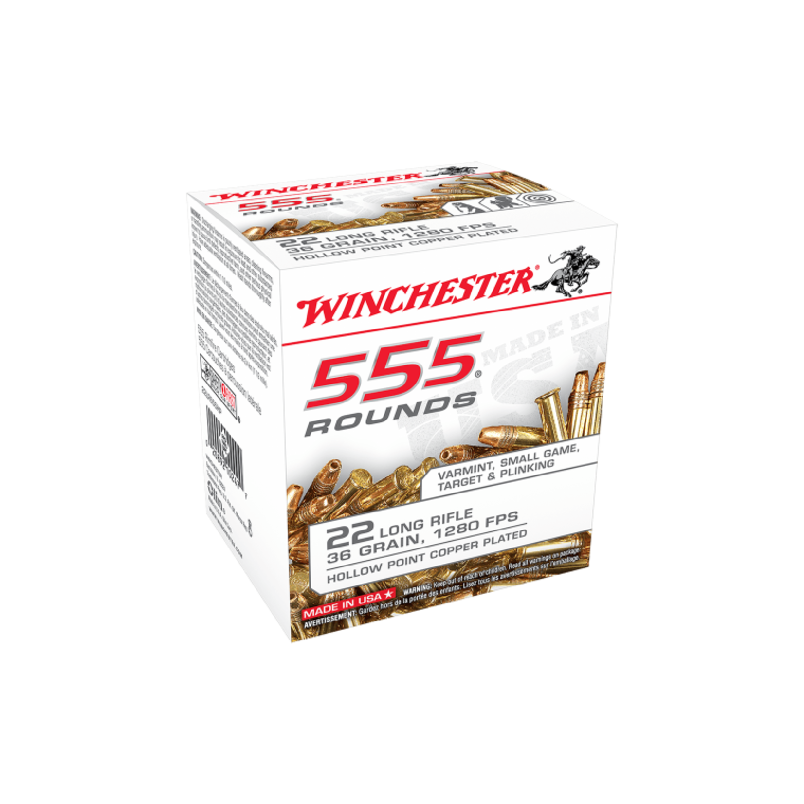 Winchester Winchester 22lr 36gr HP - Super X - 555 Bulk Pack (Under $10 Per 50 Rounds)