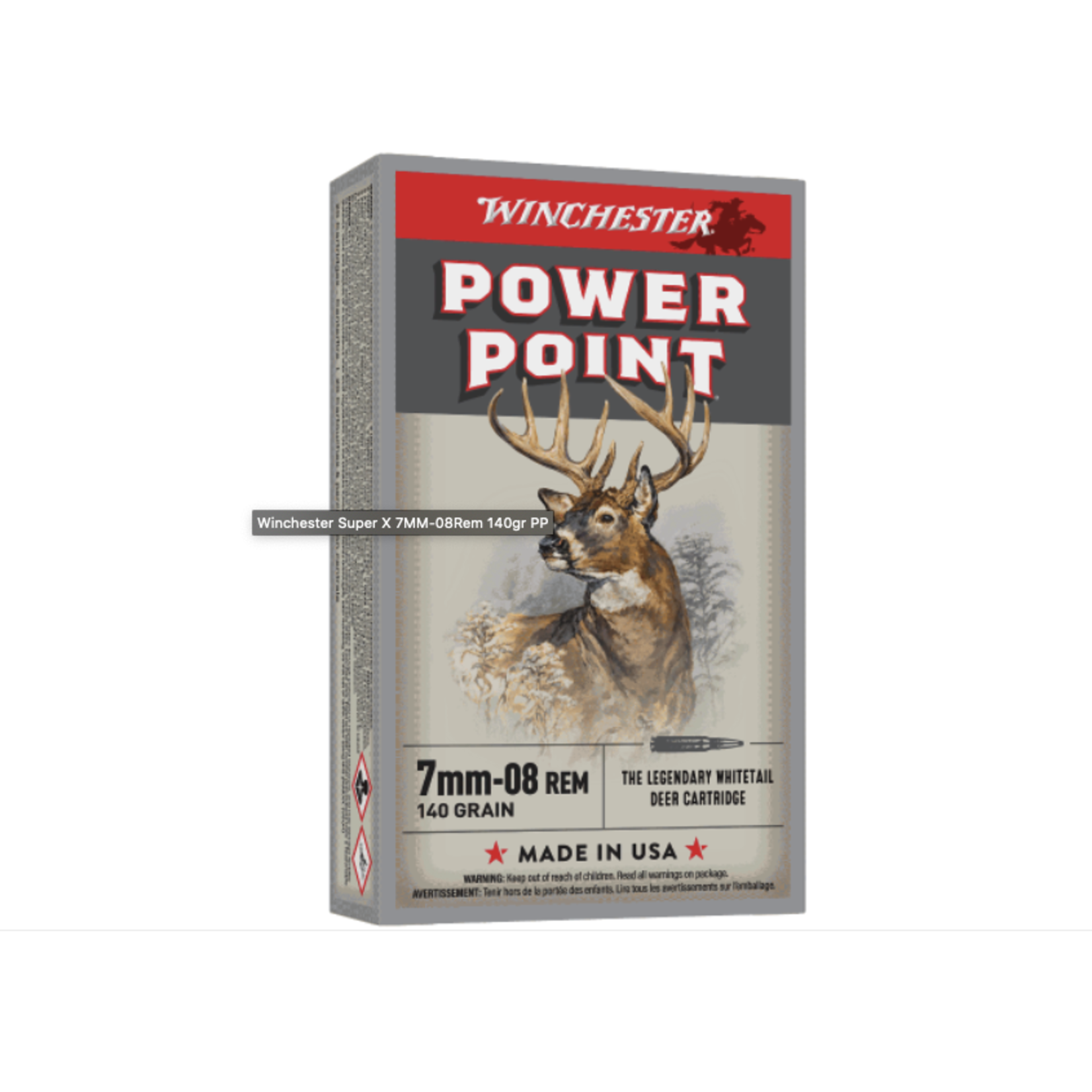 Winchester Winchester 7mm-08Rem 140gr Power Point - 20 Pack