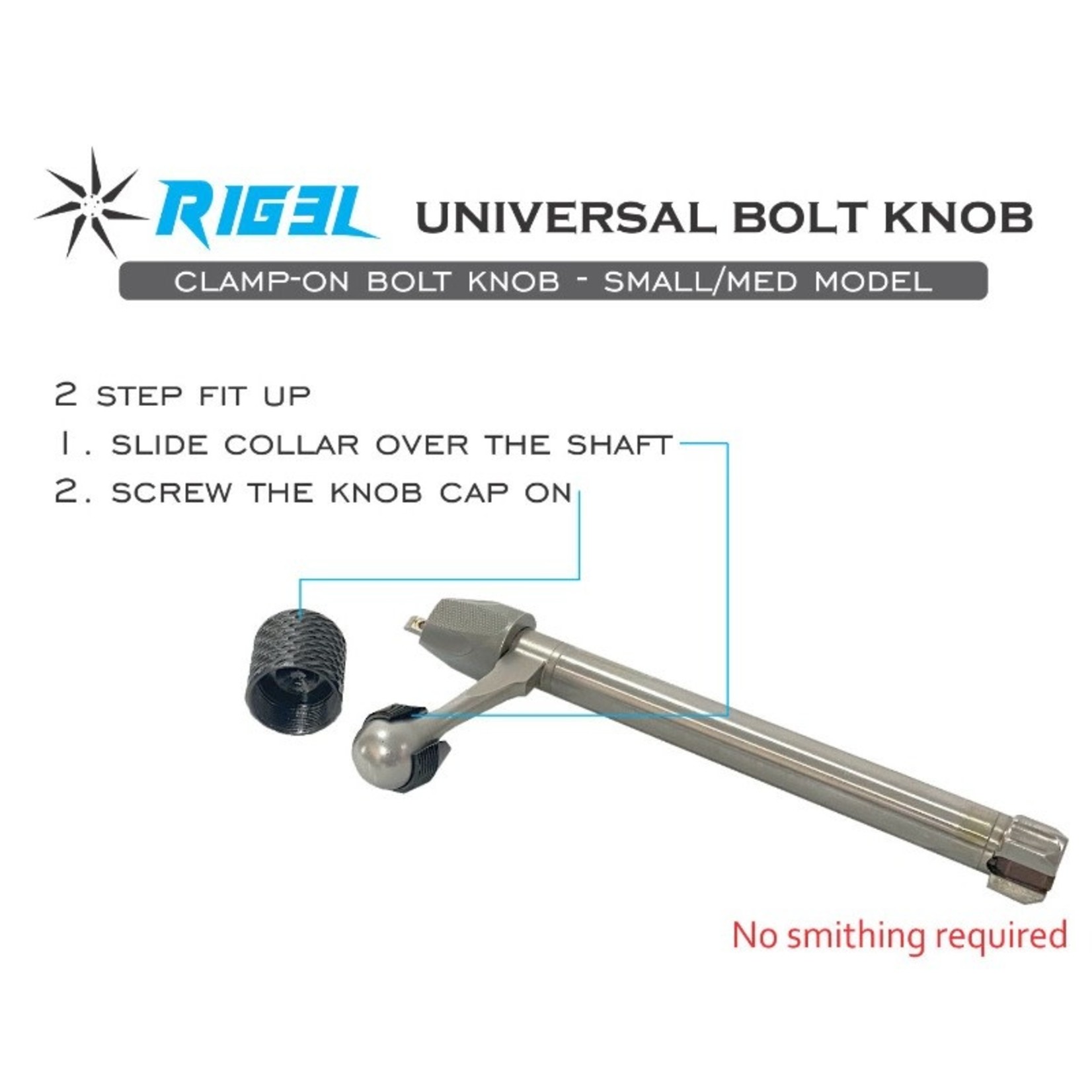 RIG3L RIG3L Clamp On Bolt Knob - Small / Medium