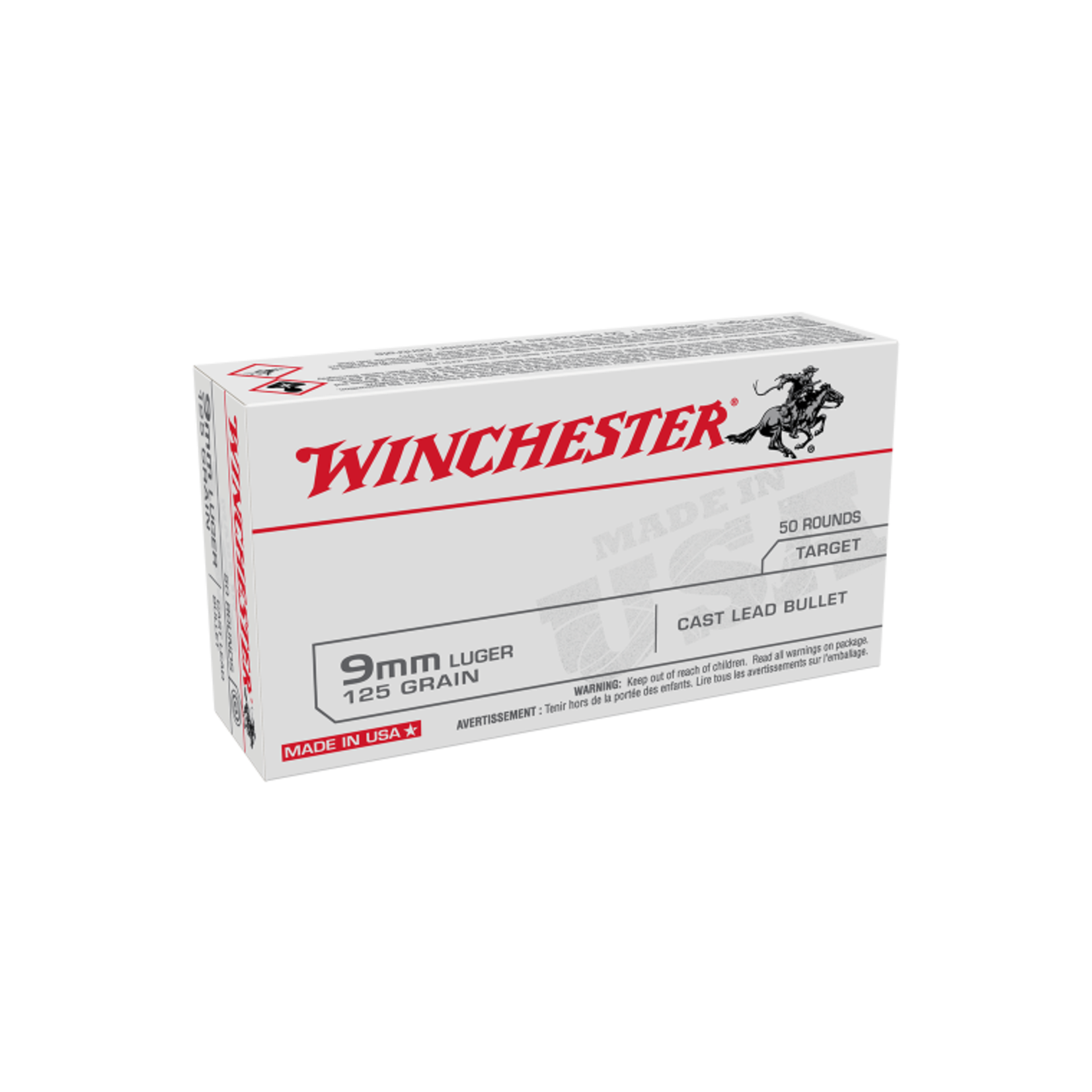 Winchester Winchester 9mm 125gr Lead Round Nose - 50 Pack