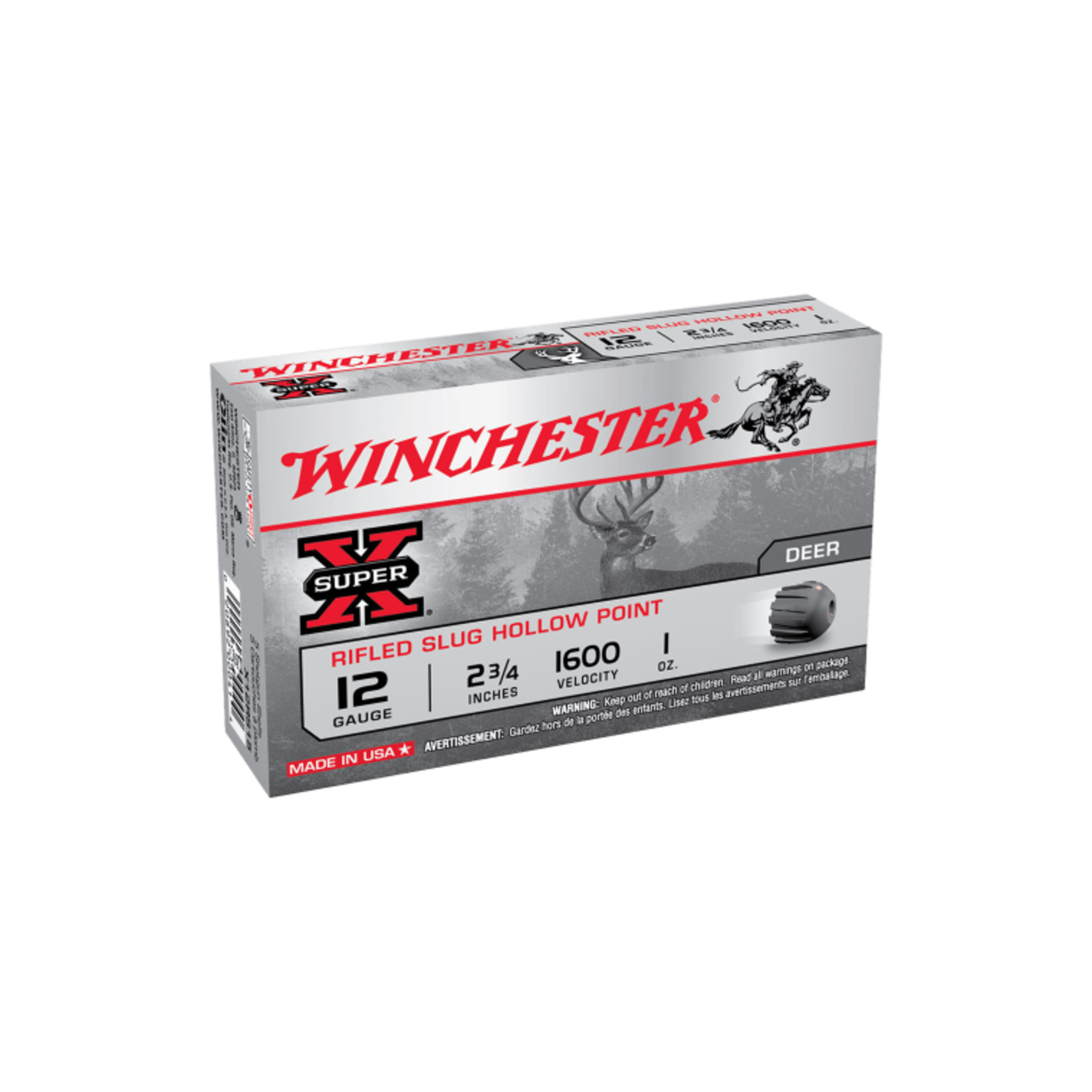 Winchester Winchester 12g 1oz Solid Slugs - 1600fps - 5 Pack