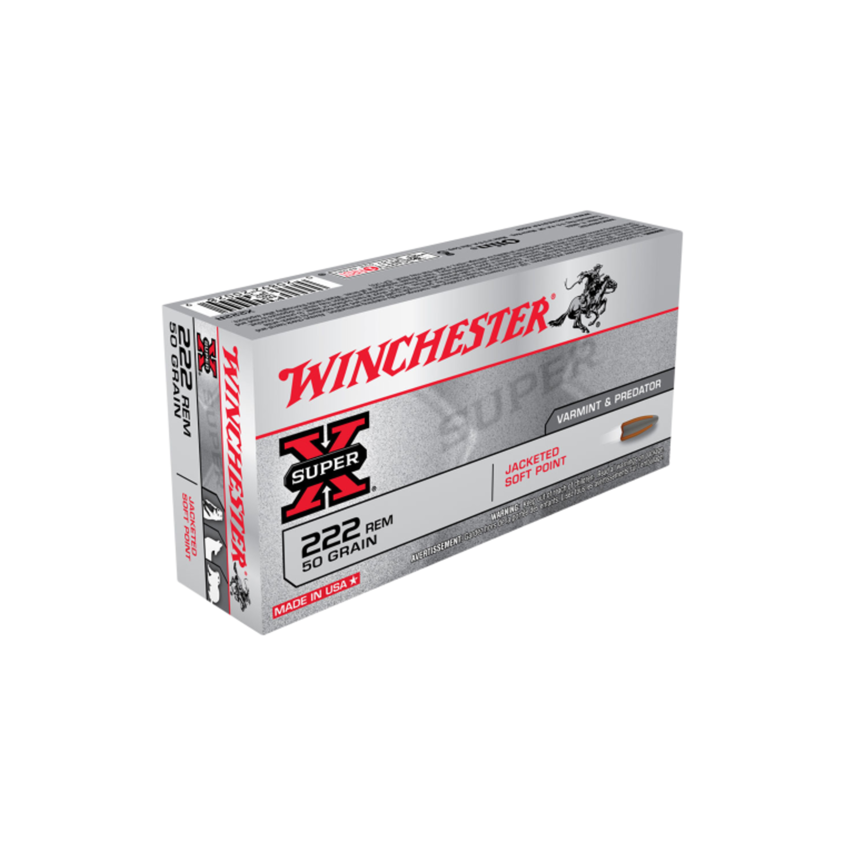 Winchester Winchester 222Rem 50gr PP - Super X - 20 Pack