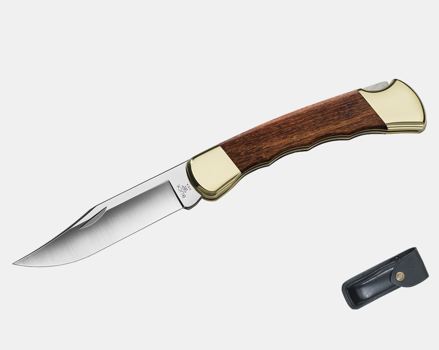 Buck knives Hunter Finger Groove 3.75inch Folding Blade Leather