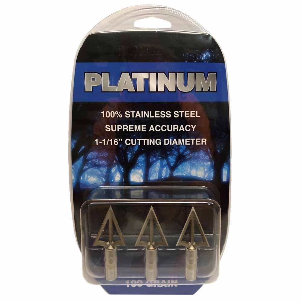Platinum 3-Blade 100gr Stainless Razor Broadheads - Shooters Shed
