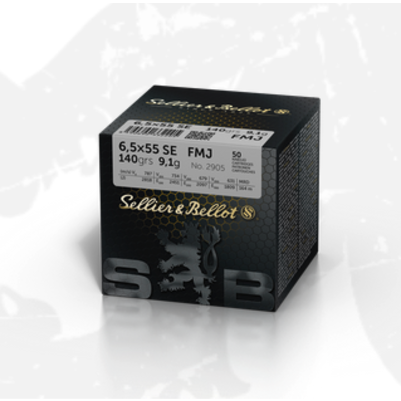Sellier & Bellot Sellier Bellot 6.5x55 140gr FMJBT 2582fps - 50 pack