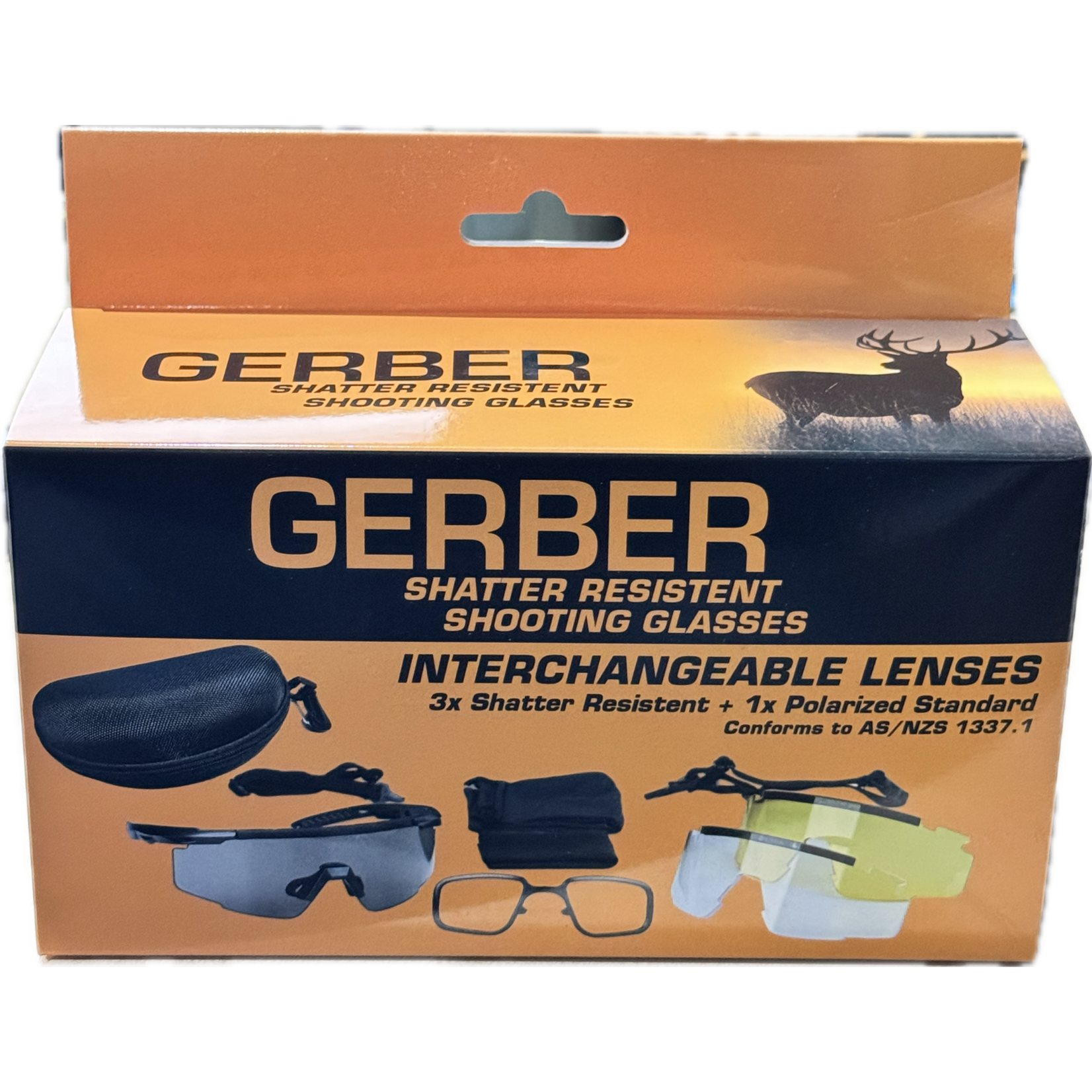 Gerber Gerber 4 Lens Premium Safety Shooting Fishing Glasses Set inc Polarised Lens