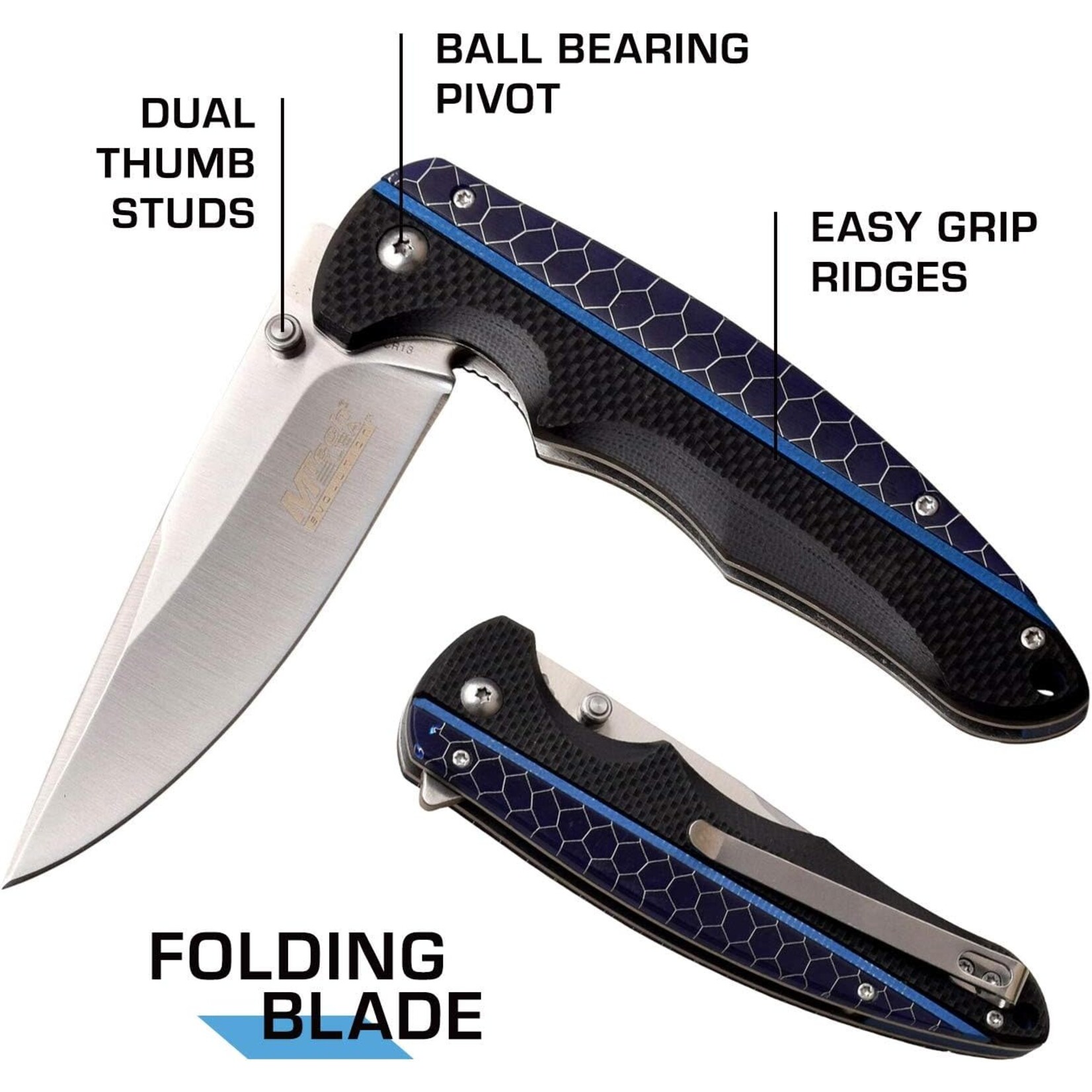 MTech USA MTech Spear Point Fast Open Folding Lock Knife - 8CR13 Stainless