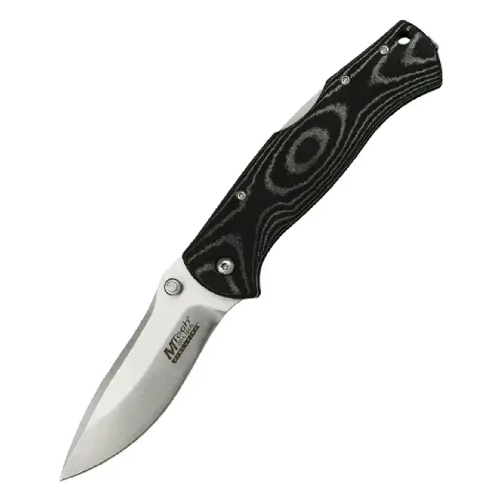 M-Tech USA MTech Drop Point Laminate Micata Handle Folding Knife