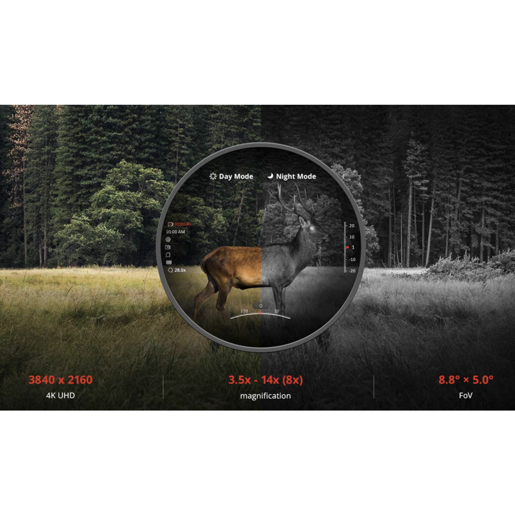 HIKMicro HikMicro Alpex A50EL 4K Digital Day/Night Laser Rangefinder Scope