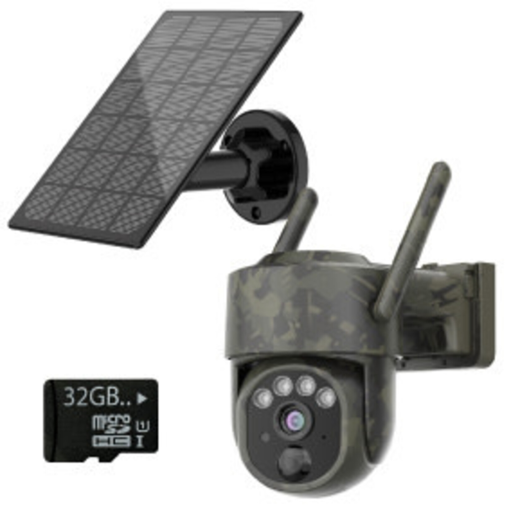Gerber Gerber 4G Cellular PTZ Solar 2K Video Security Camera - Camo