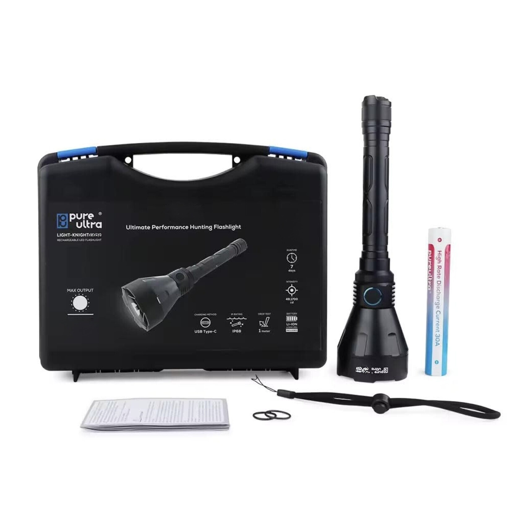 Pure Ultra Pure Ultra T32 3200Lumen Hunters LED Torch Kit - USB Recharge