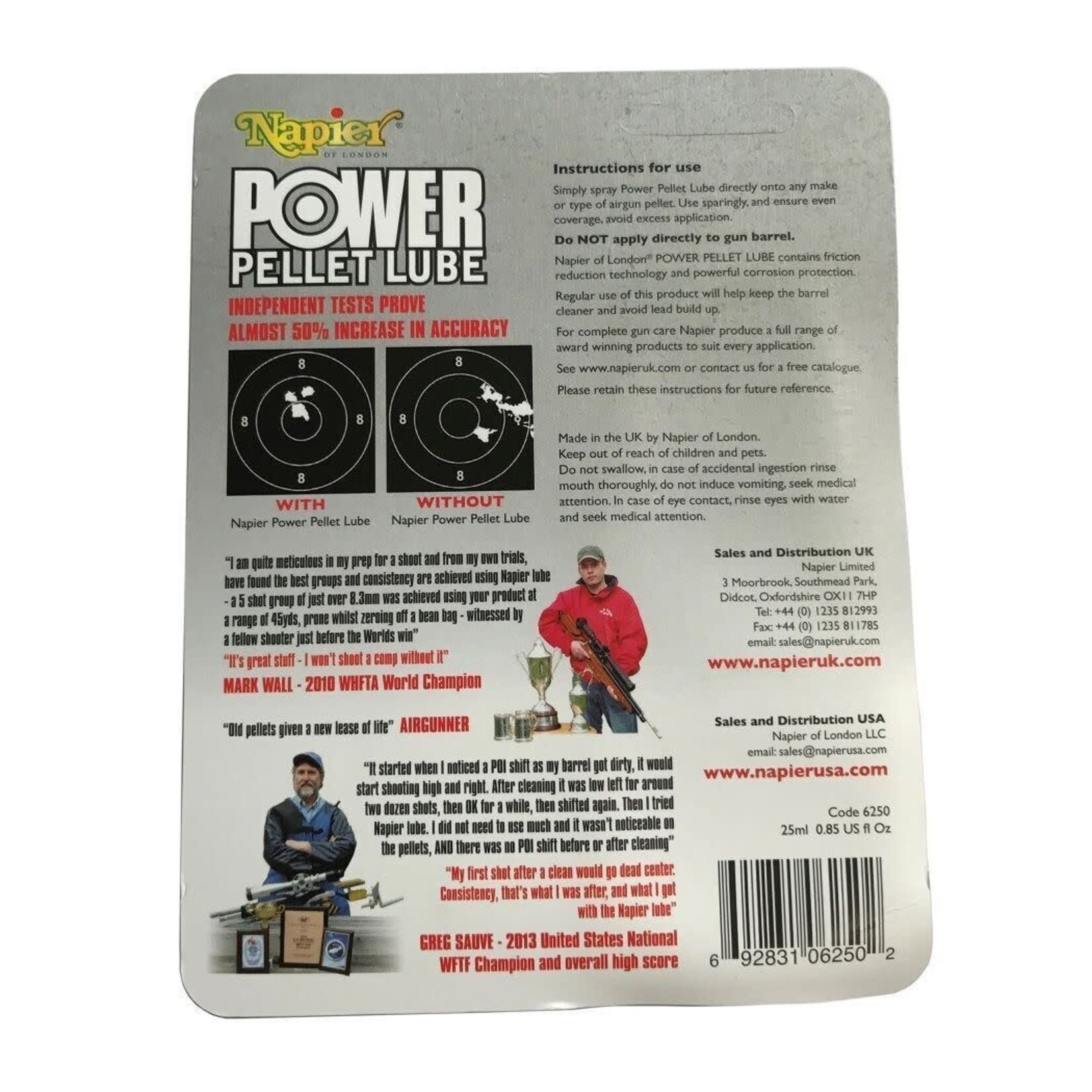 Napier Napier Power Pellet Lube - 25ml Pump Spray