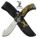 Elk Ridge Elk Ridge Guthook Fixed Blade Camo Knife with Sheath