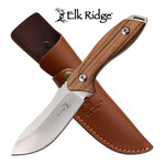 Elk Ridge Elk Ridge Birchwood Fixed Blade Knife with Leather Sheath