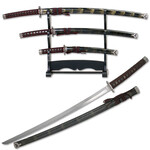 Taylor Guncare 3 Sword Japanese Samurai Display Set with Stand