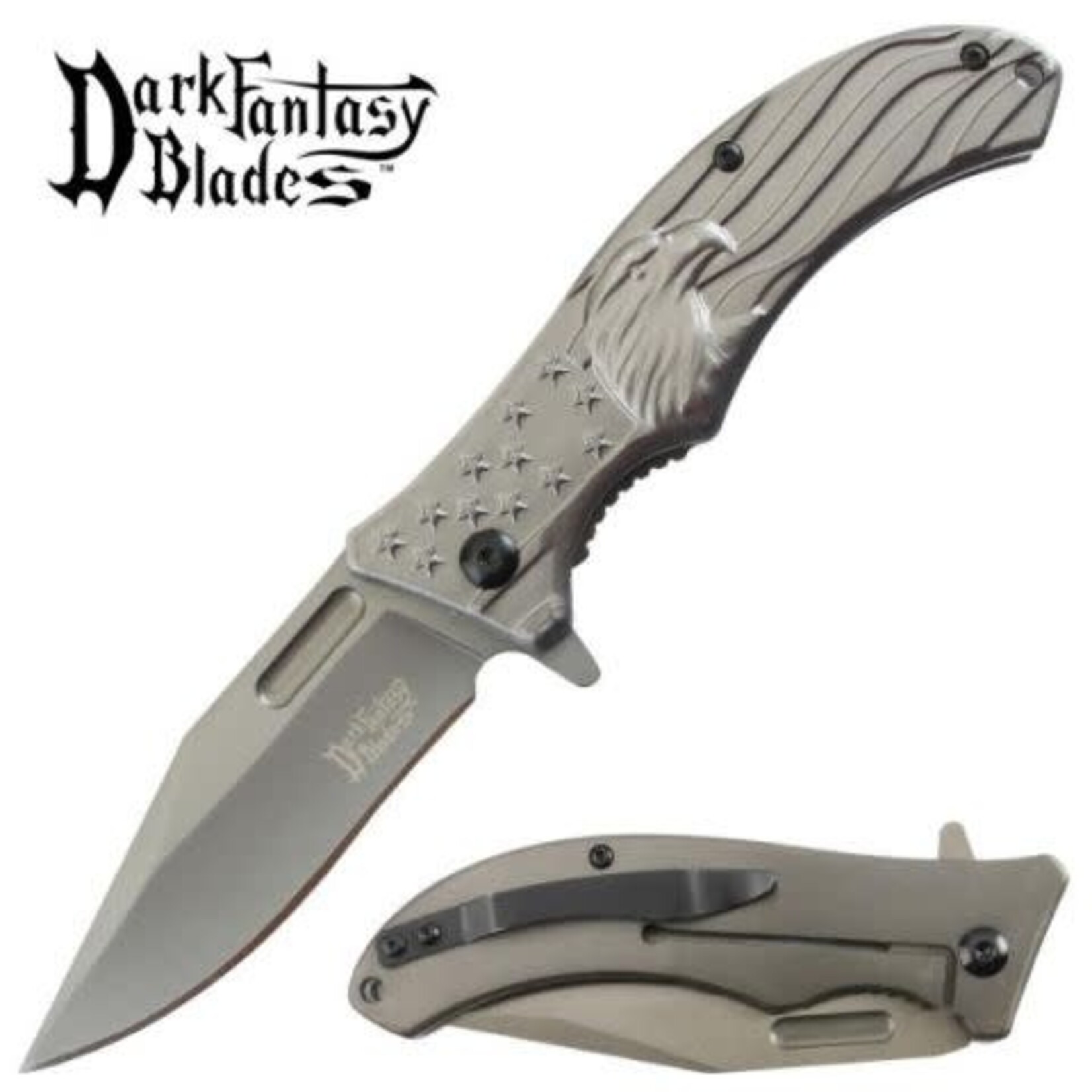 Dark Fantasy Blades Dark Fantasy American Eagle Folding Knife - Grey