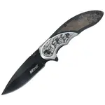 MTech USA MTech Filagree Black Wood & Stainless Linerlock Folding Knife