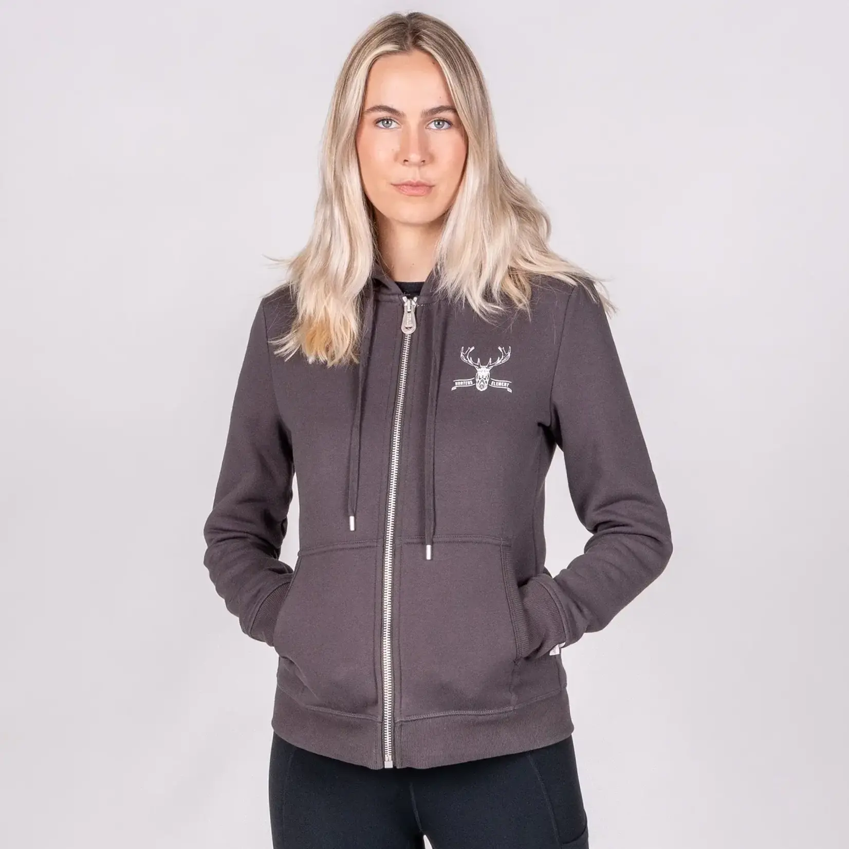 Hunters Element Hunters Element Red Stag Womens Hoodie - Grey - 12
