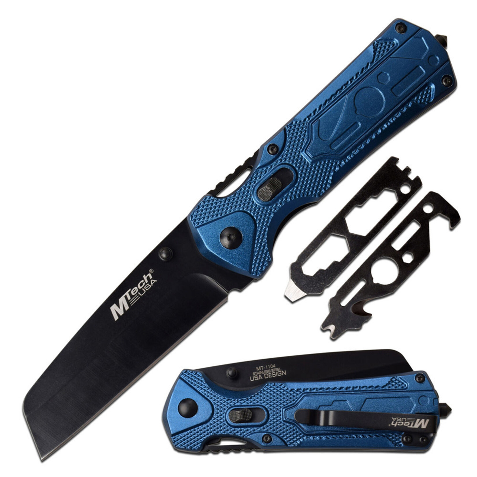 MTech USA MTech Square Bladed Folding Knife - Blue