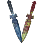 Snake Eye Stinger 6.5inch Throwing Knife Pair in Sheath