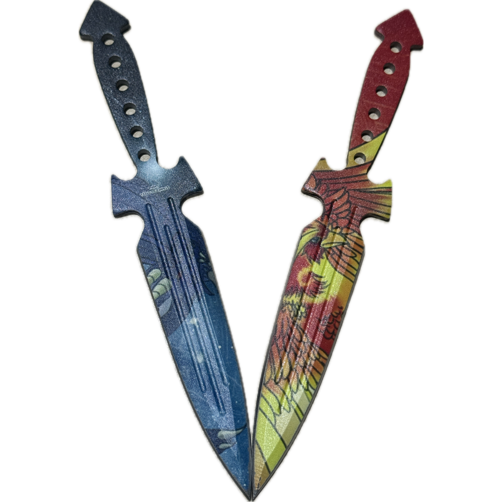 Snake Eye Stinger 6.5inch Throwing Knife Pair in Sheath