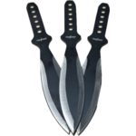 Perfect Point Perfect Point 8 Inch Black Heavy Throwing Knife Set of 3