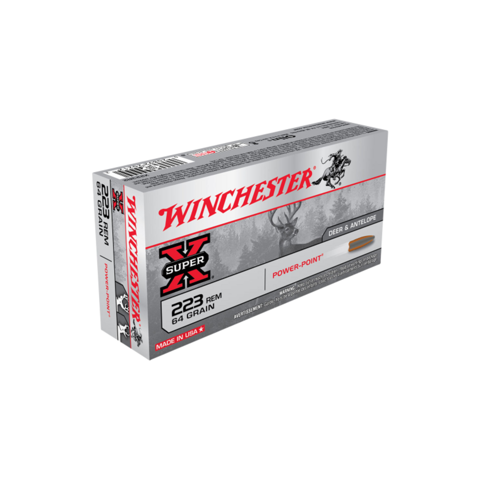 Winchester Winchester 223Rem 64gr PP - Super X - 20 Pack