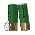 Remington Shotgun Shell Design Travel Tumbler - Green