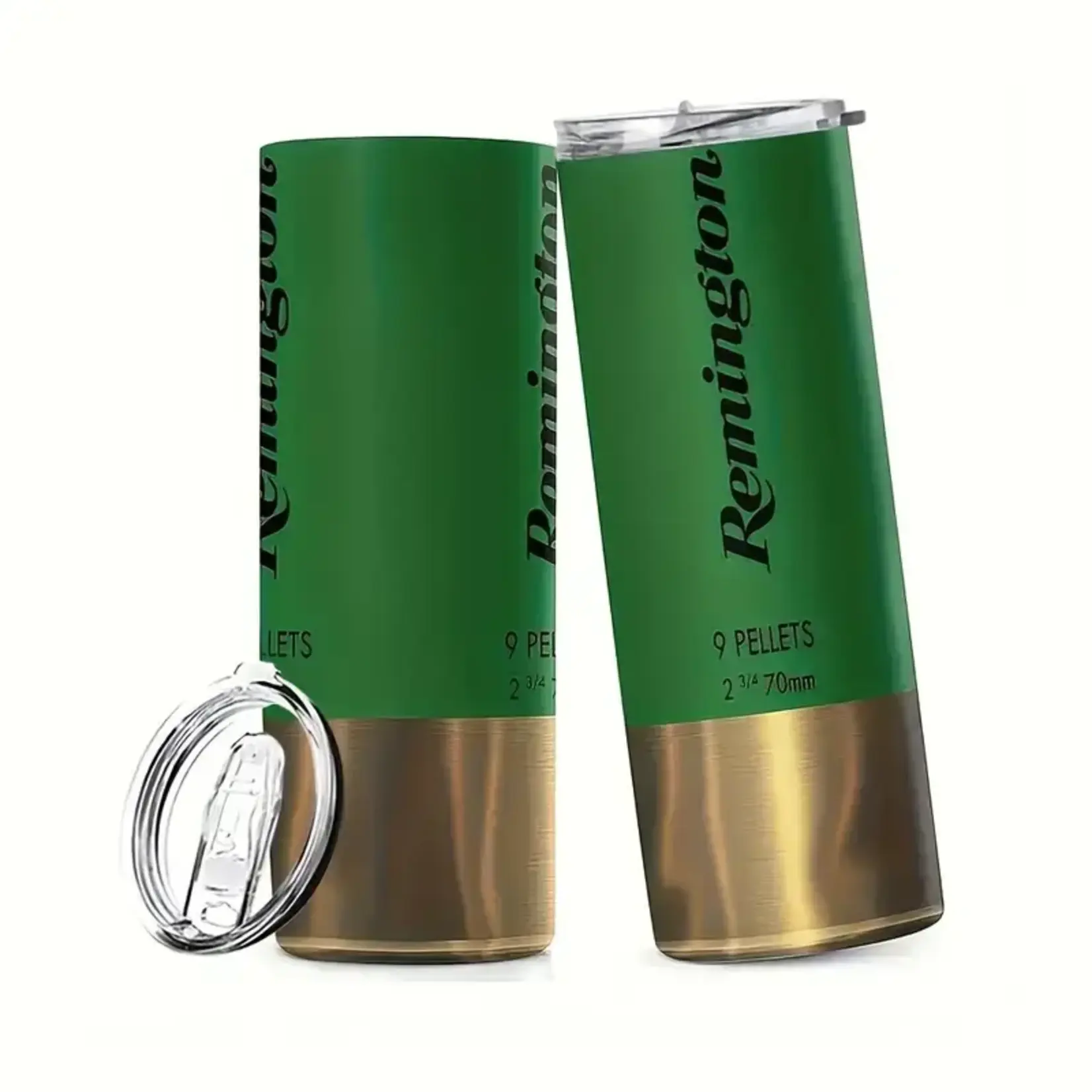 Remington Shotgun Shell Design Travel Tumbler - Green