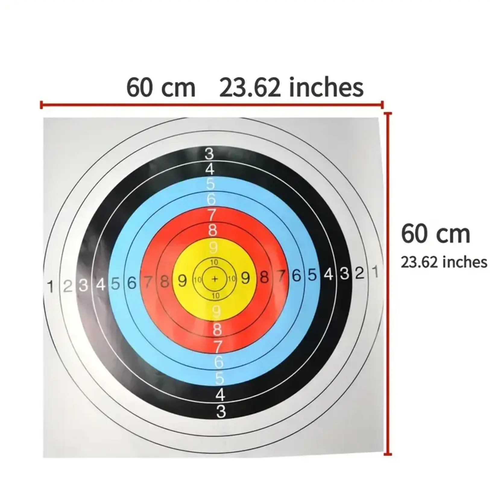 Archery Paper Target 60cmx60cm 2 Pack