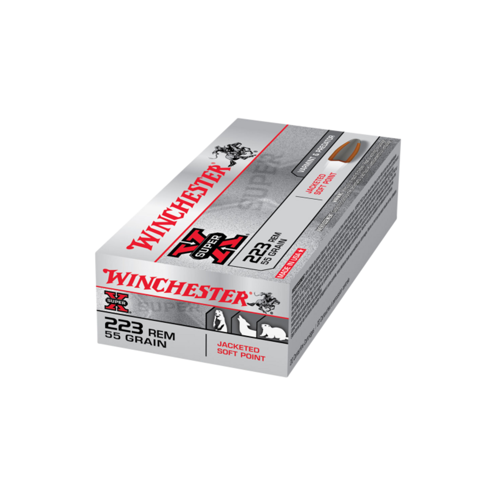 Winchester Winchester 223Rem 55gr Soft Point Super X 3240fps - 20 Pack