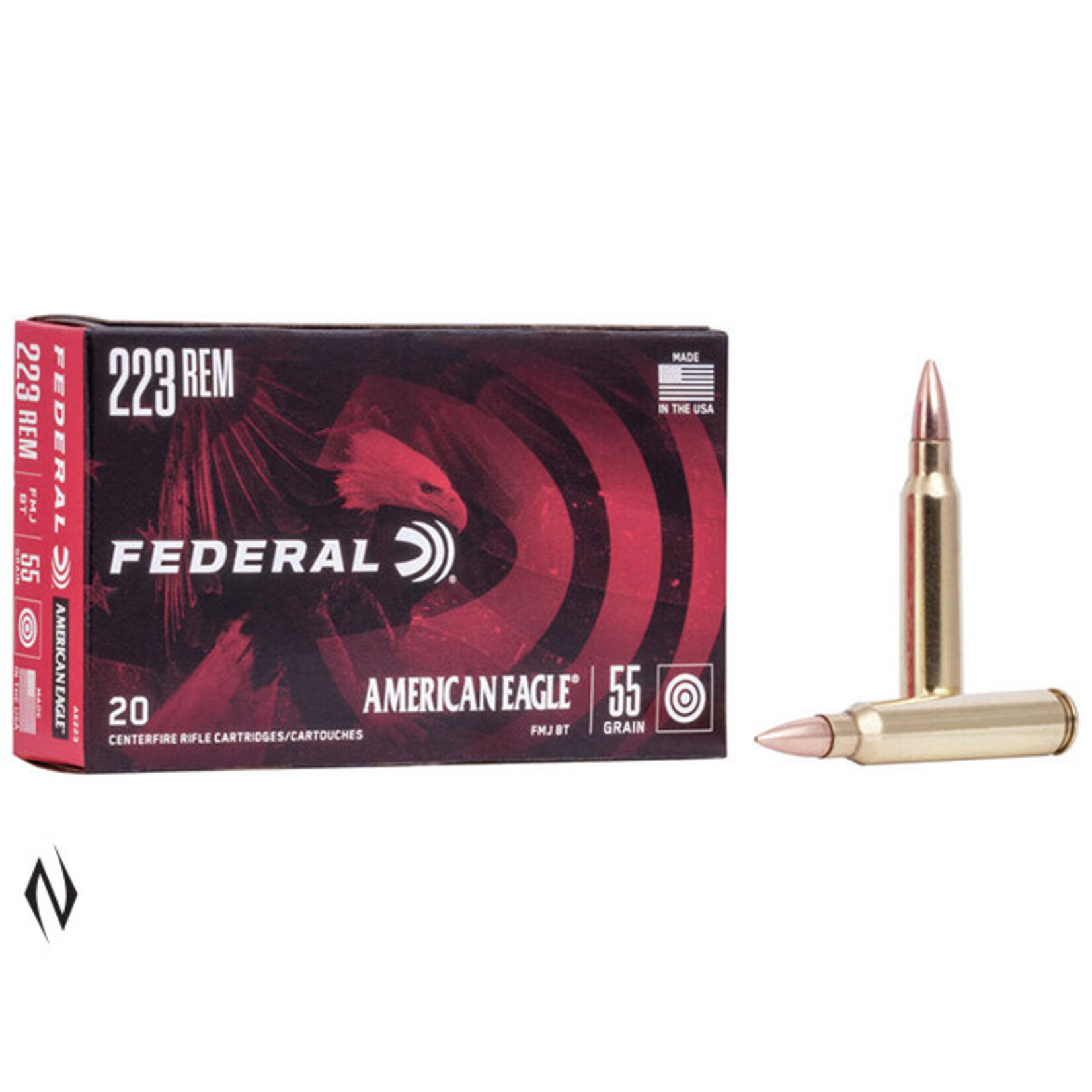 Federal Ammunition Federal 223Rem 55gr FMJ American Eagle - 20 Pack