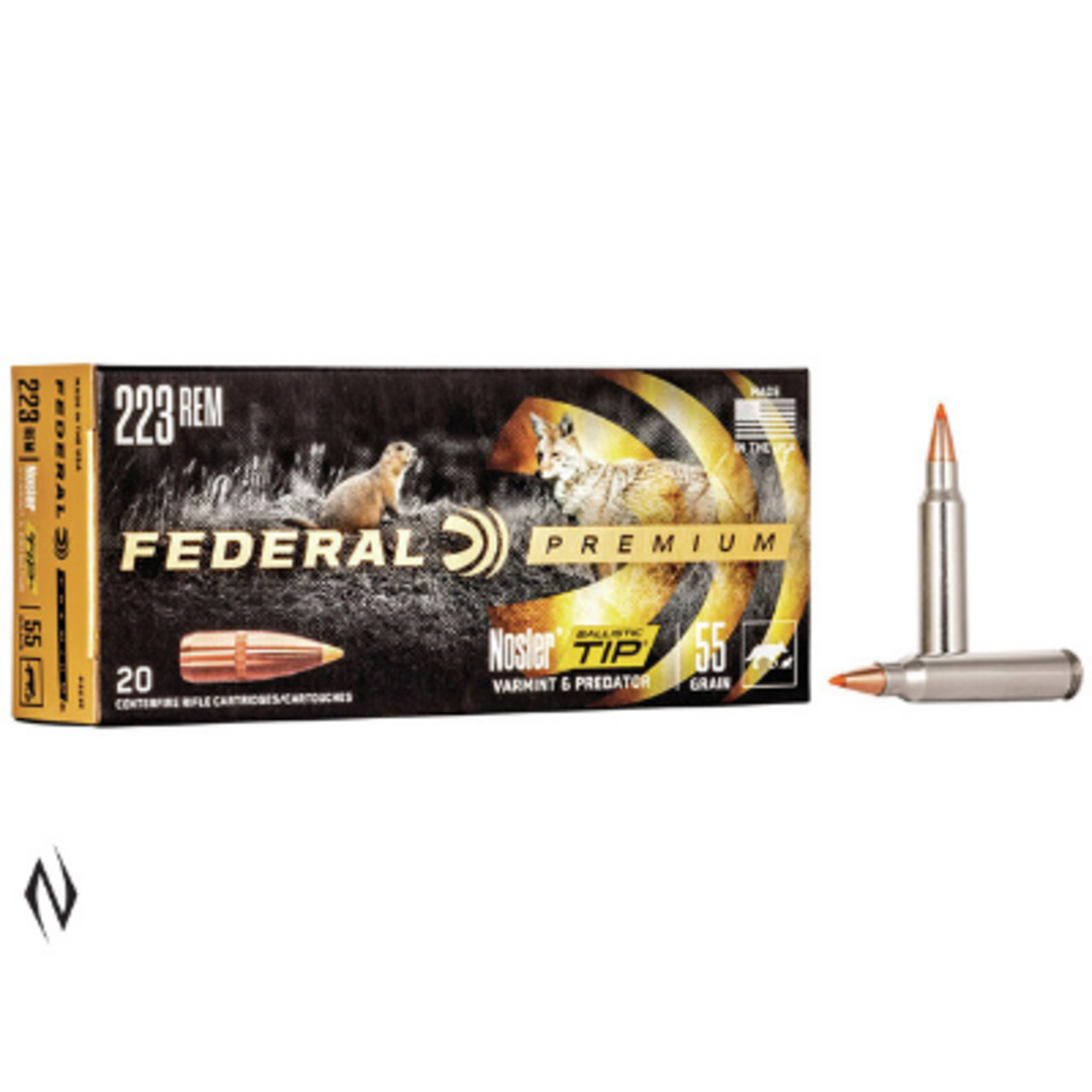 Federal Ammunition Federal 223Rem 55gr Ballistic Tip V-Shok - 20 Pack