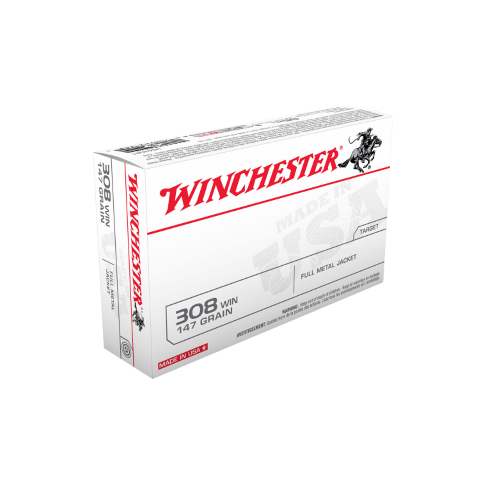 Winchester Winchester 308Win 147gr FMJ - 2600fps - 20 pack
