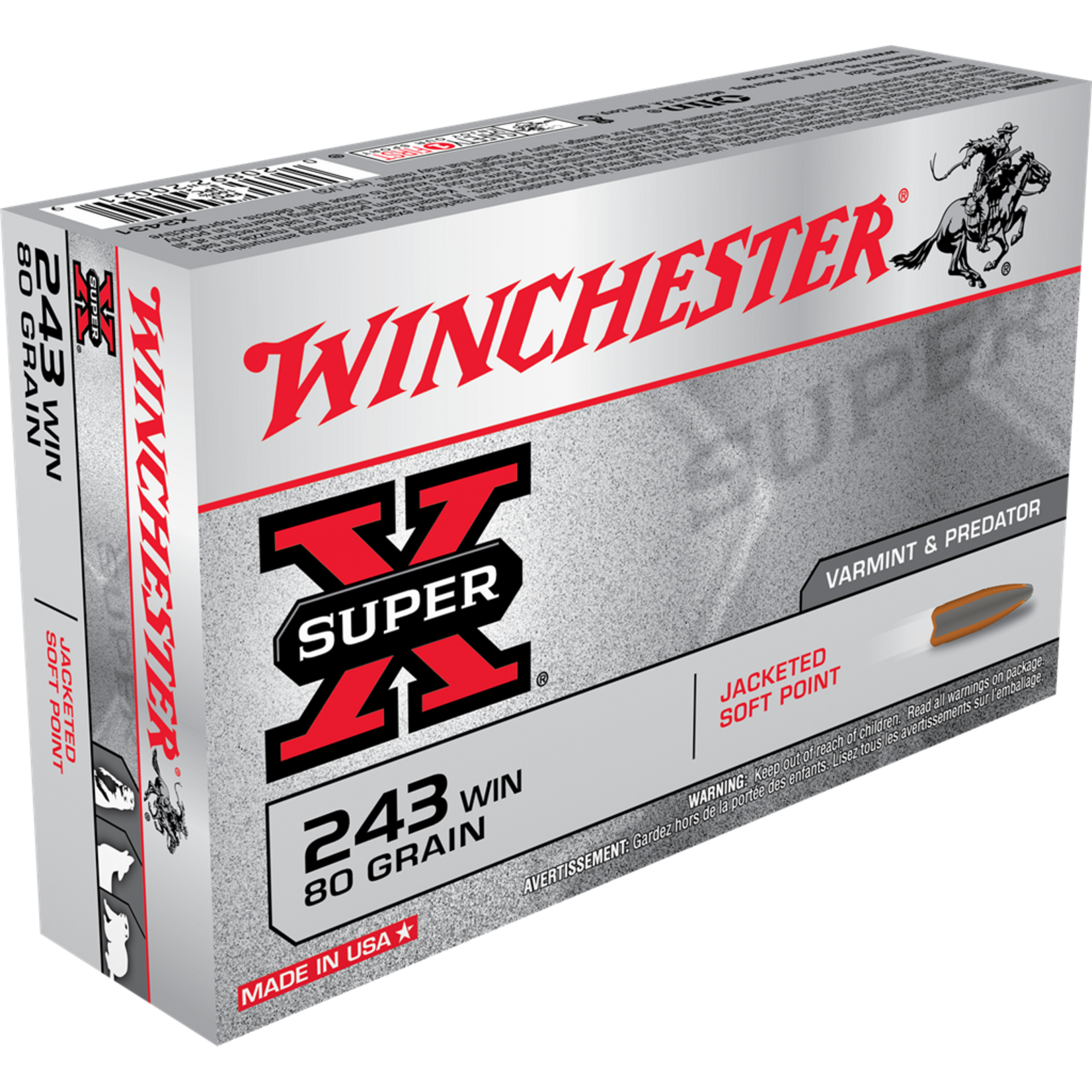 Winchester Winchester 243Win 80gr PowerPoint - Super X - 20 Pack