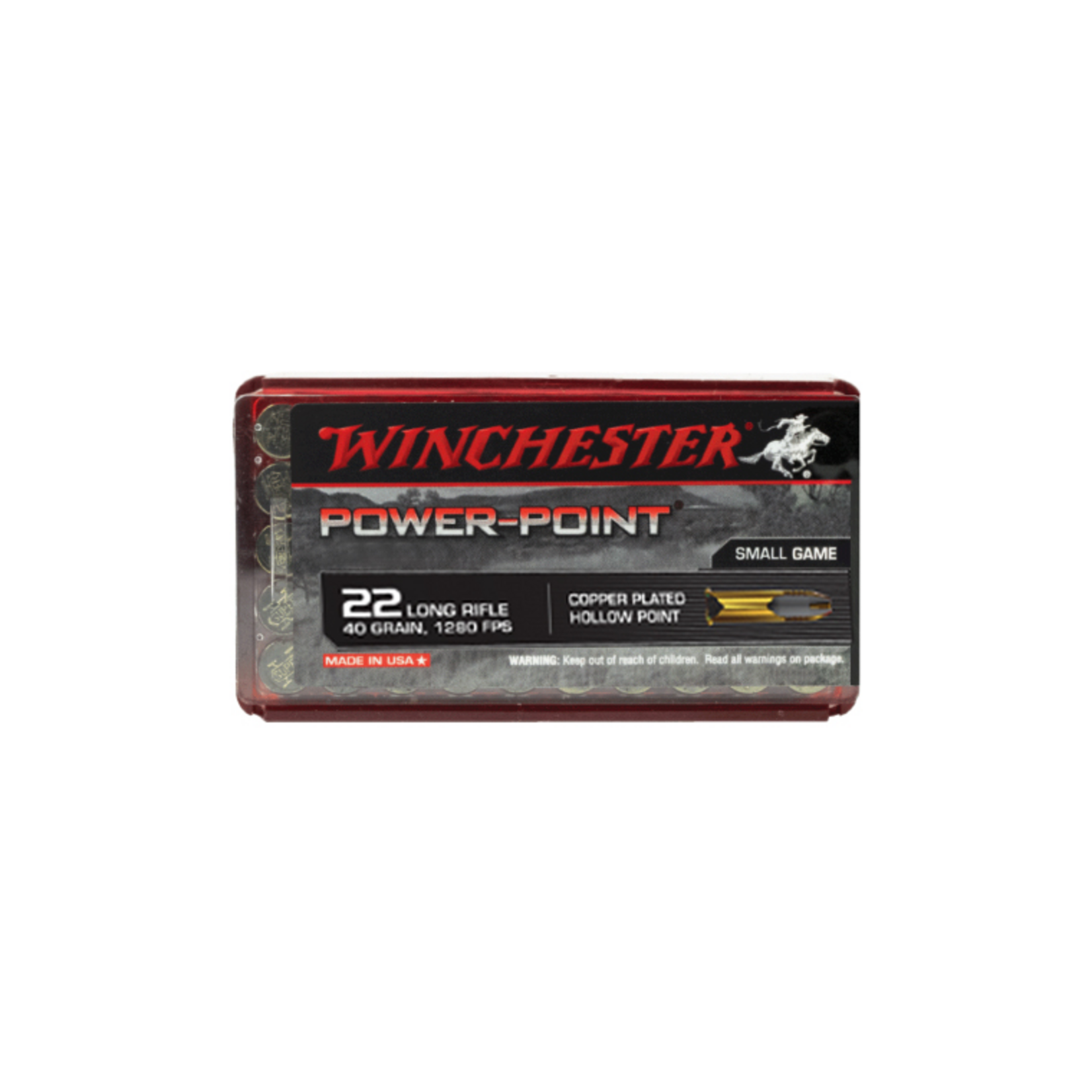Winchester Winchester 22lr 40gr HP - 1280fps Power Point - 50 Pack