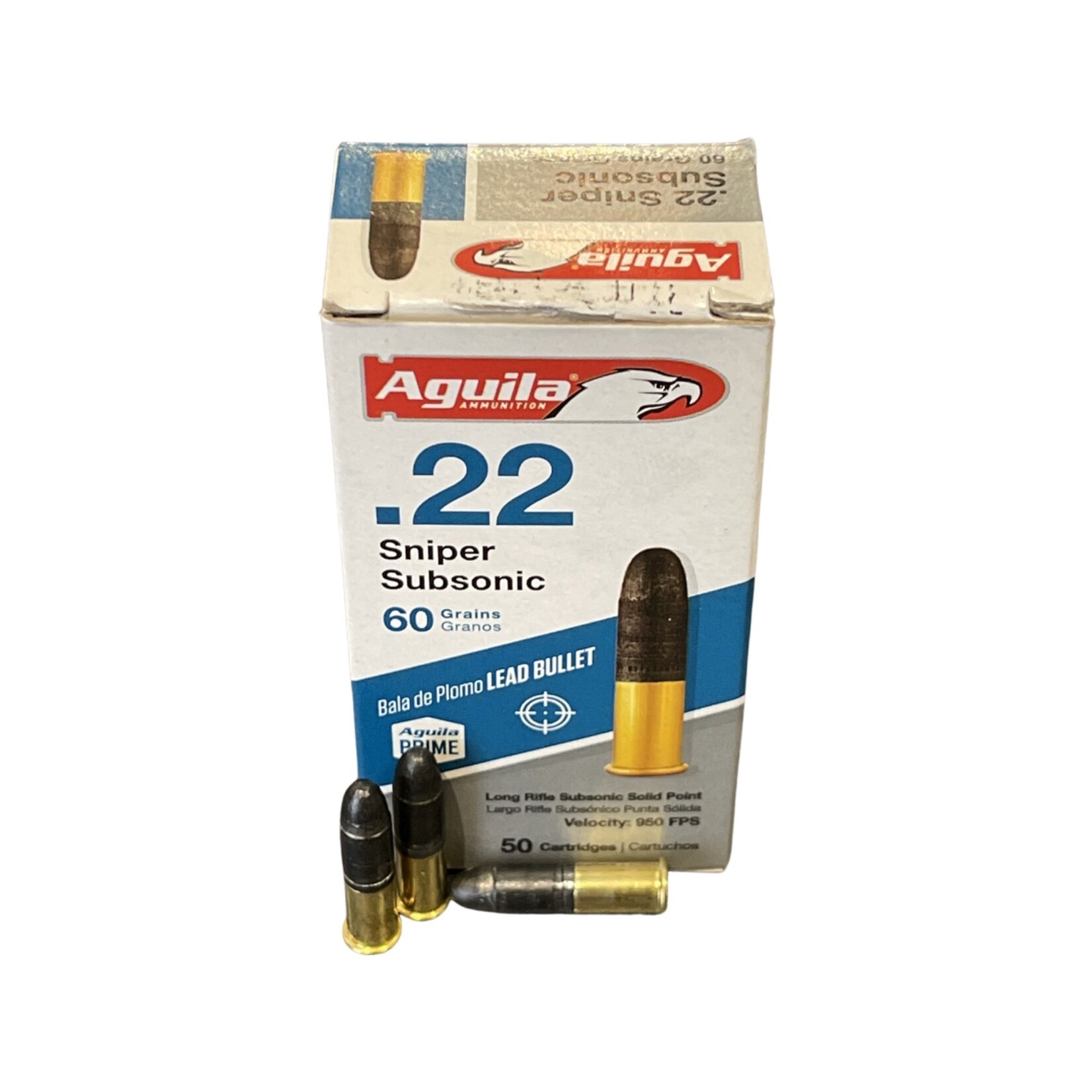 Aguila Ammunition Aguila 22LR Sniper Subsonic 60g Lead SP 950fps - 50 Pack