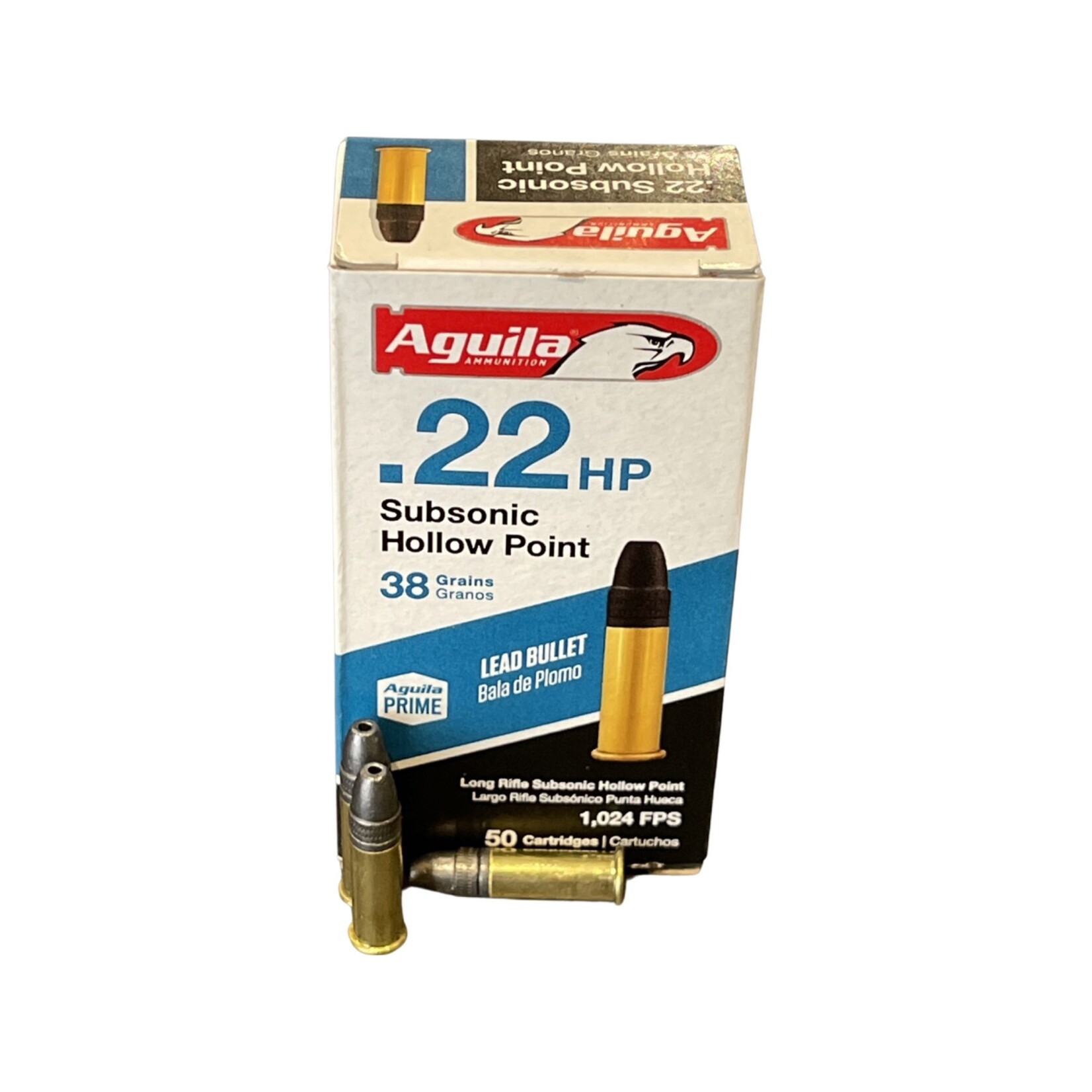 Aguila Ammunition Aguila 22LR Subsonic 38g Lead HP 1024fps - 50 Pack