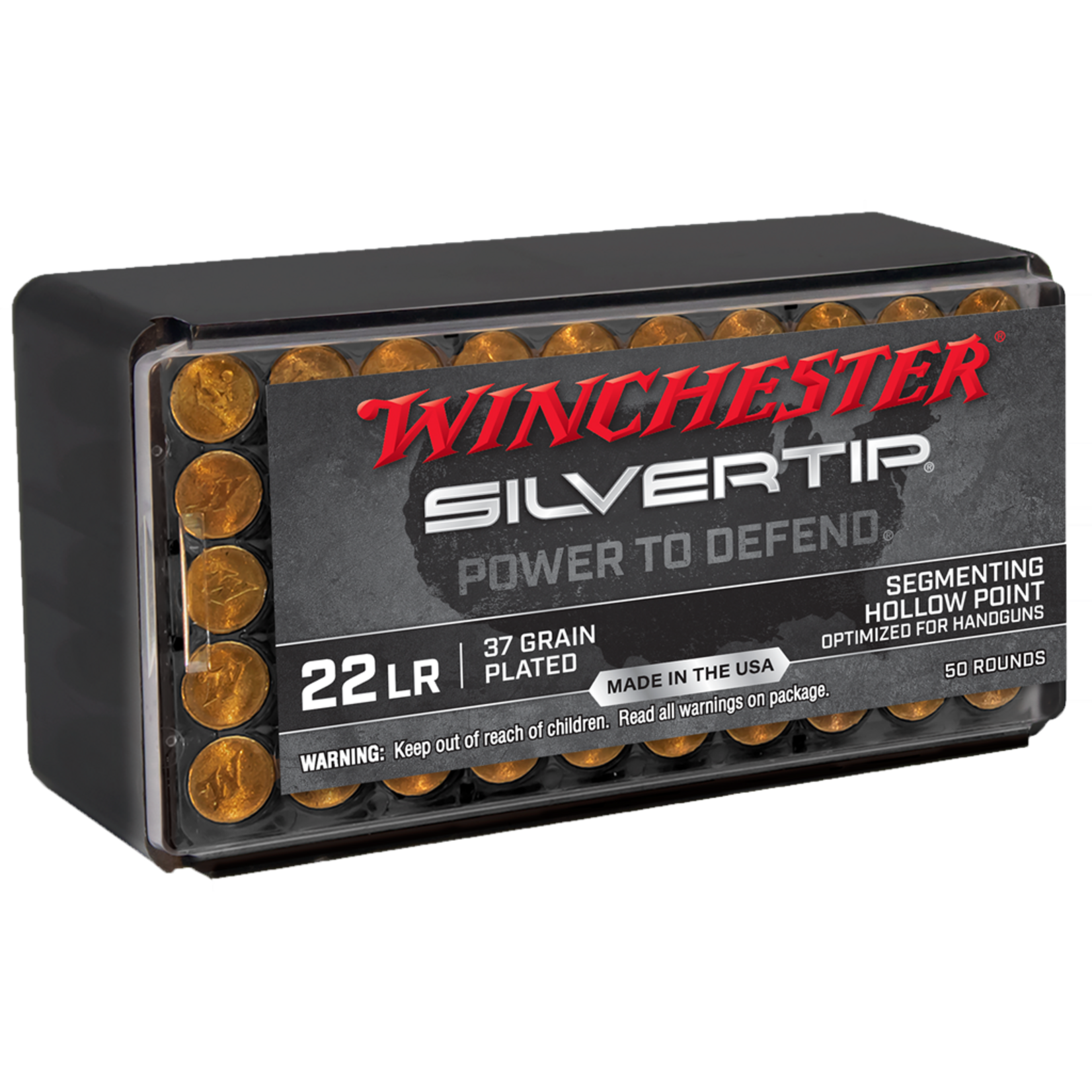 Winchester Winchester 22lr 37gr HP Silvertip 1060fps - 50 Pack