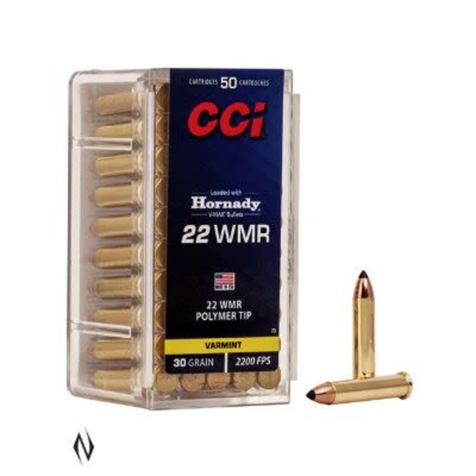 CCI Ammunition CCI 22WMR 30gr VMax Polymer Tip - 2200fps - 50 Pack