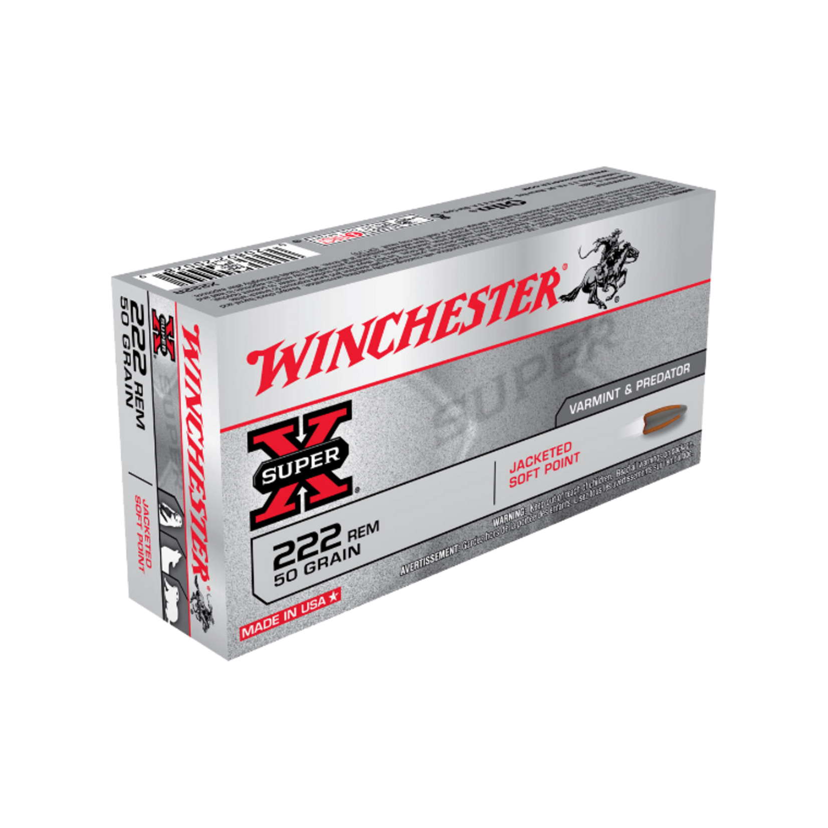 Winchester Winchester 222Rem 50gr PP - Super X - 20 Pack