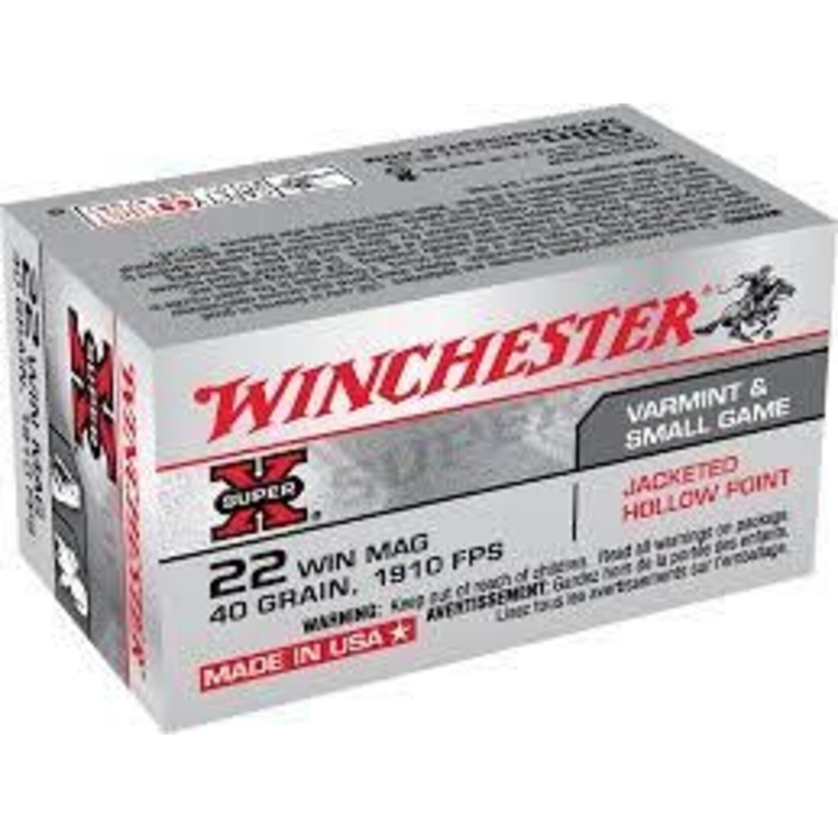 Winchester Winchester 22WMR 40gr HP - 1910fps - 50 Pack