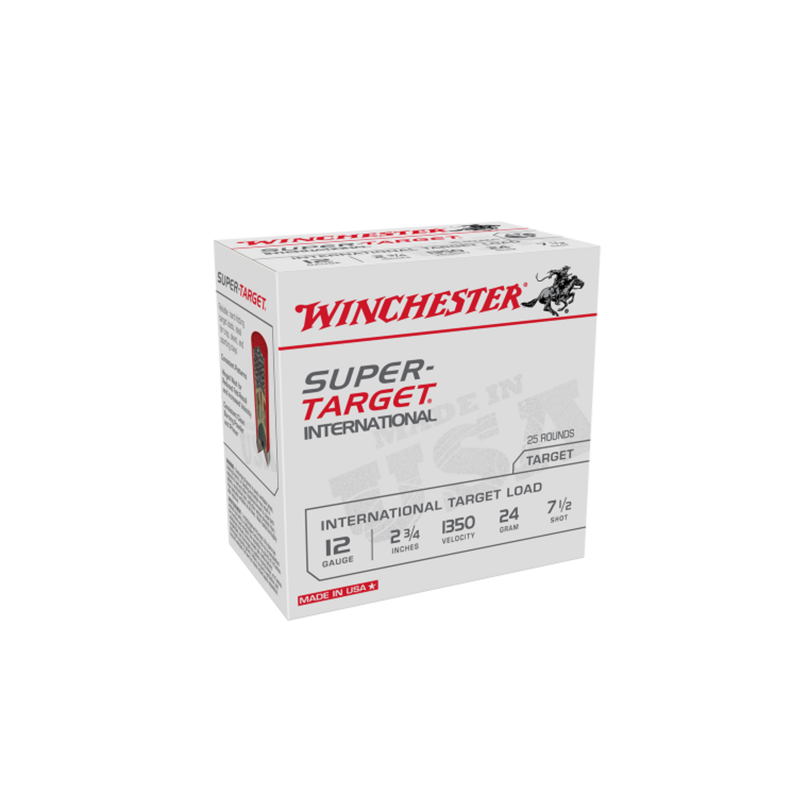 Winchester Winchester 12g 24gm #7.5  1350fps Super Target - 25 Pack
