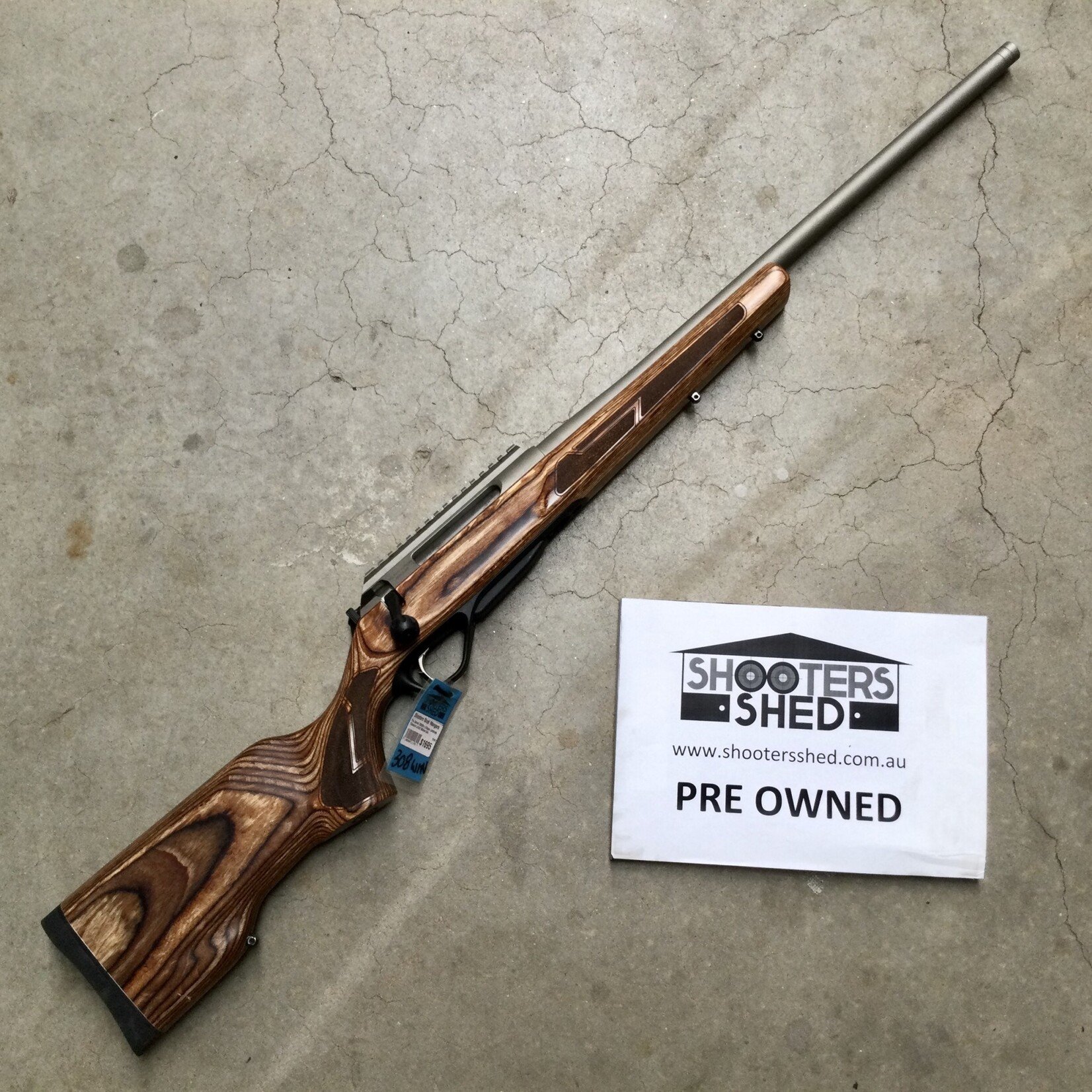 Lithgow Pre Owned 308Win Lithgow Laminate Titanium LA102 560mm NFID F00018397