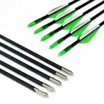 Redzone Archery Fiberglass Target Arrow 600Spine Green & White (Up To 35lbs Only)