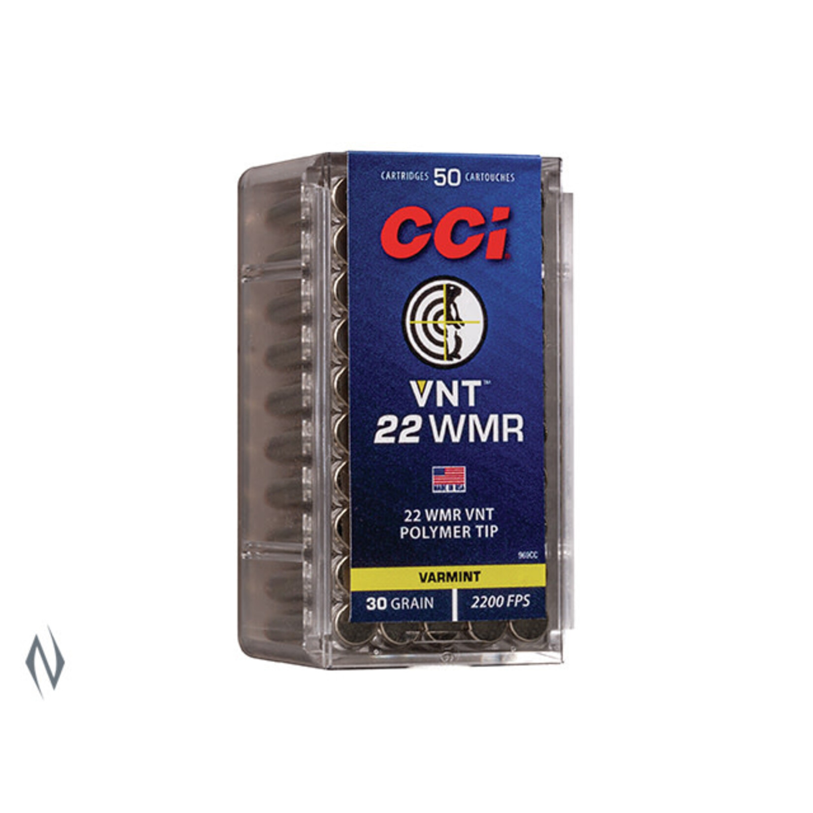 CCI Ammunition CCI 22WMR 30gr VNT 2200fps Polymer TIP 50 Pack