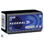 Federal Ammunition Federal 22WMR 40gr FMJ  Champion 1880 fps 50 Pack
